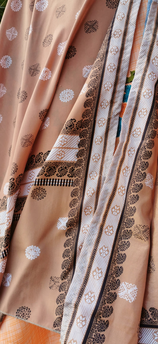 Simone Silk Double Layers Wrap Skirt