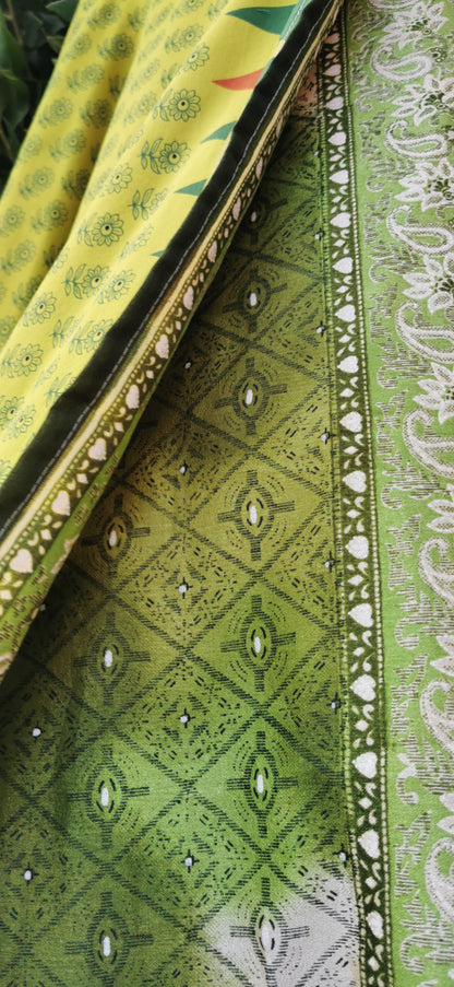 Bay Silk Double layers Wrap Skirt