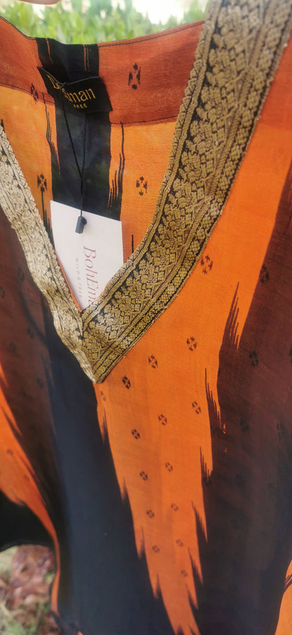 Fire Flame Chiffon Silk Top