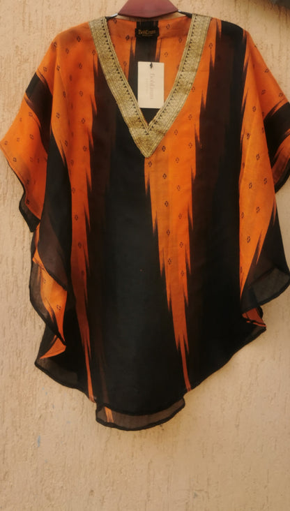 Fire Flame Chiffon Silk Top