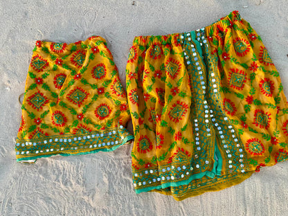 Luna Embroidered Top and Skirt Set