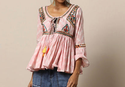 Valeria Hand Embroidered Jacket/Top