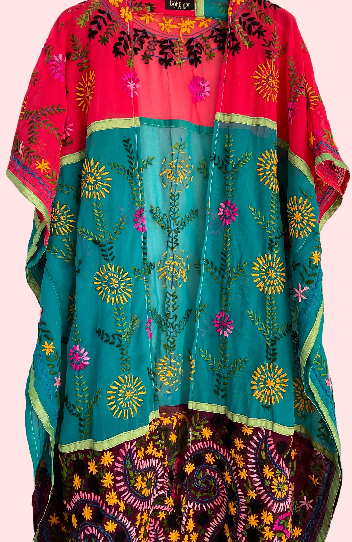 The Nomad Embroidered Kaftan Kimono