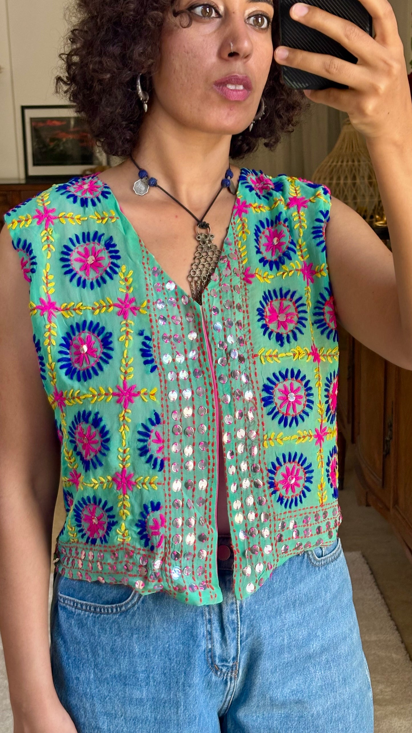 Malena Hand Embroidered Vest