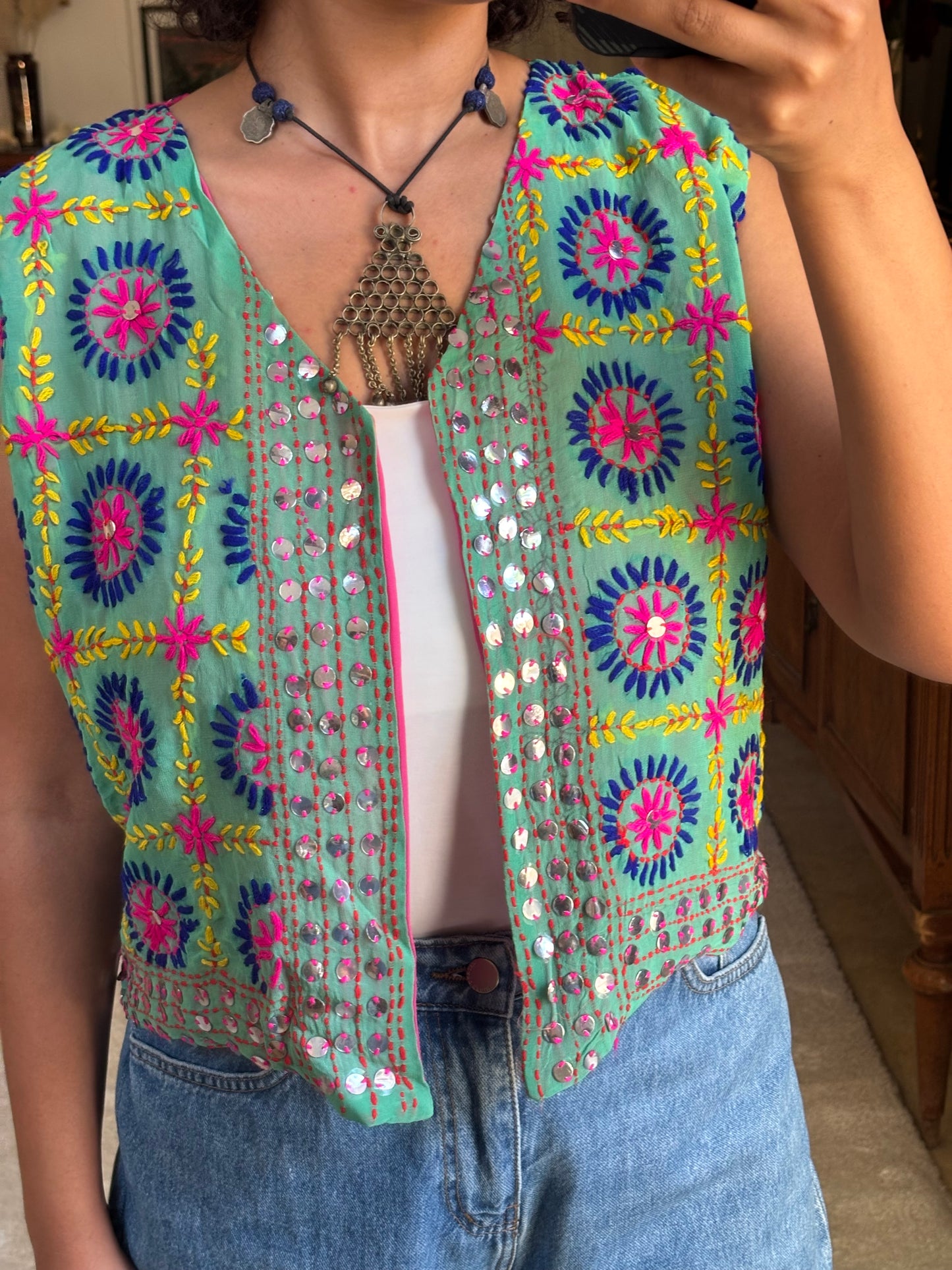 Malena Hand Embroidered Vest