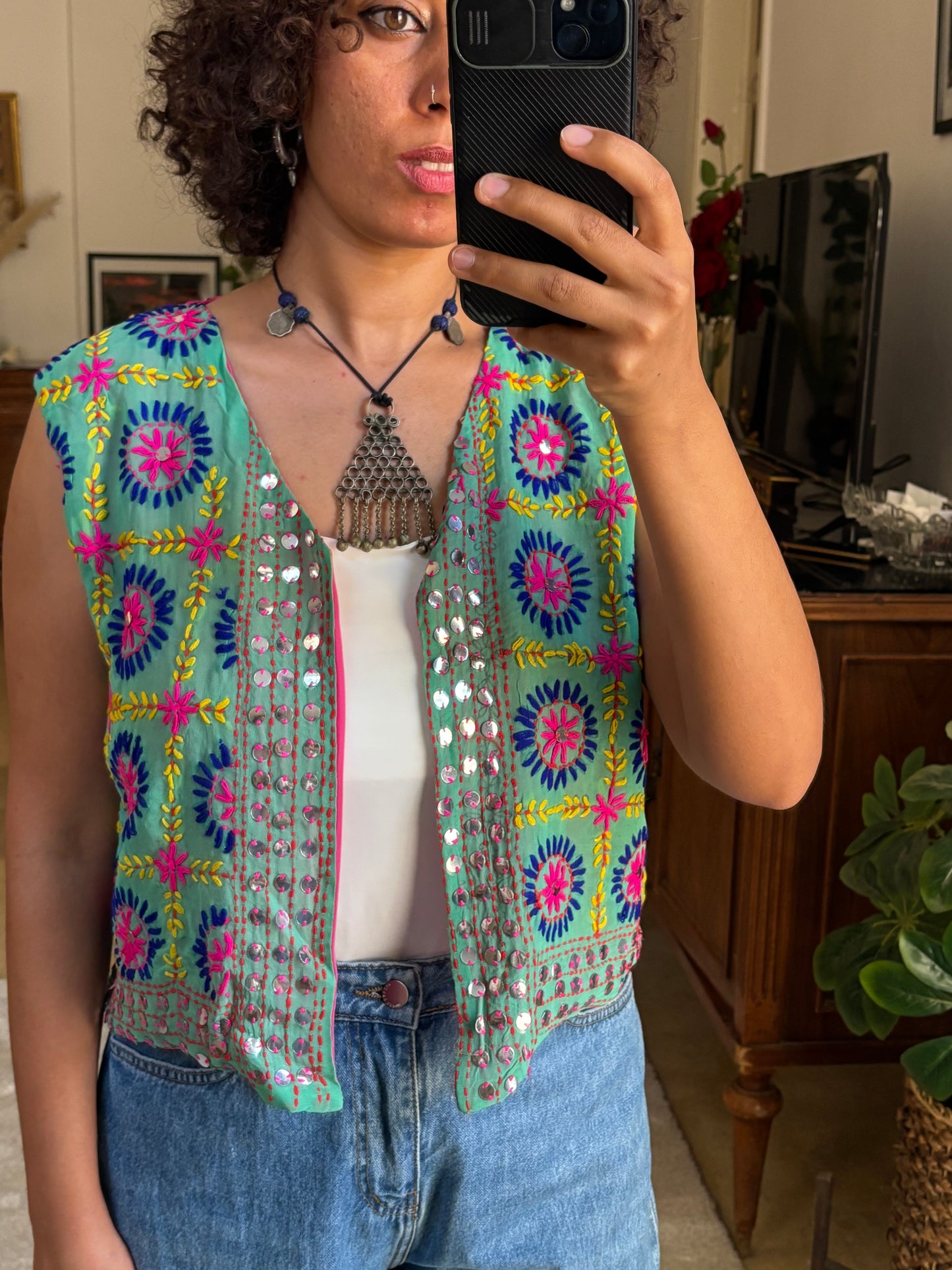 Malena Hand Embroidered Vest