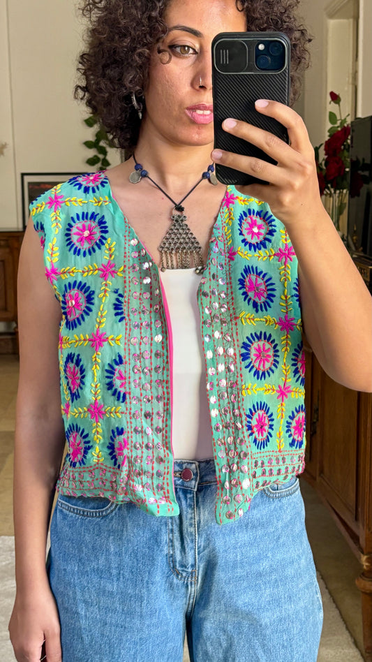 Malena Hand Embroidered Vest