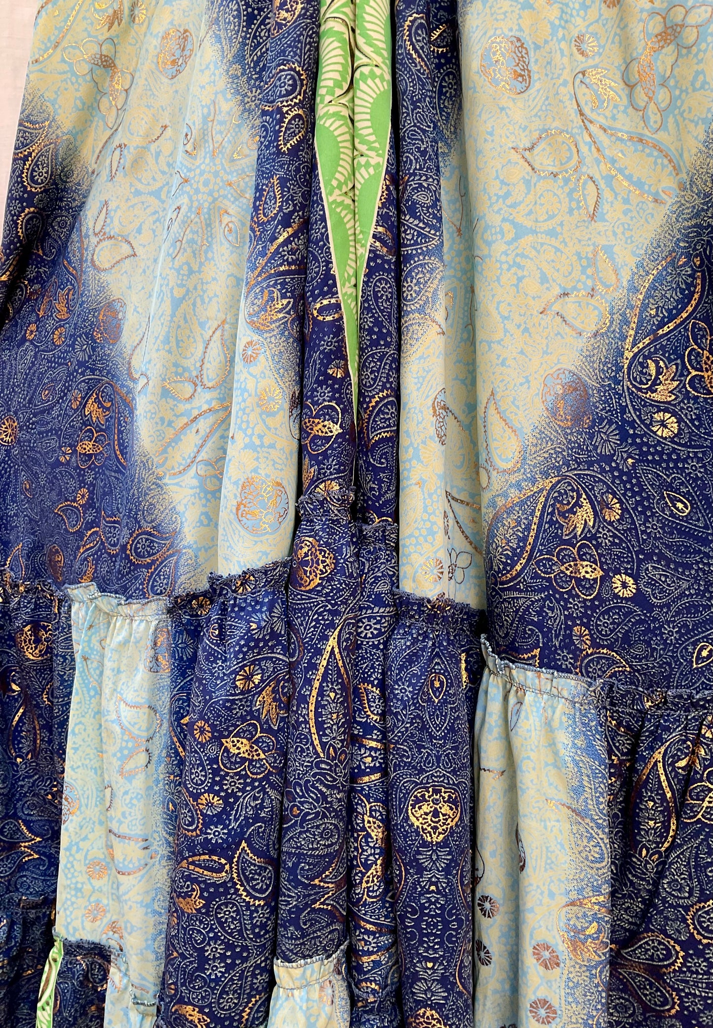 Maya Silk Backless Dress Blue
