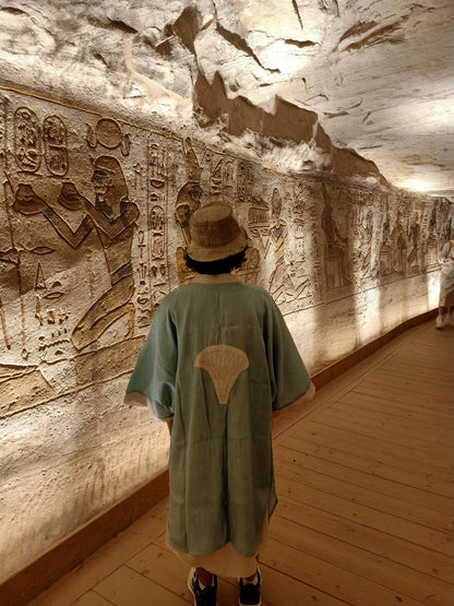 Sekhmt Goddess Embroidered Kimono