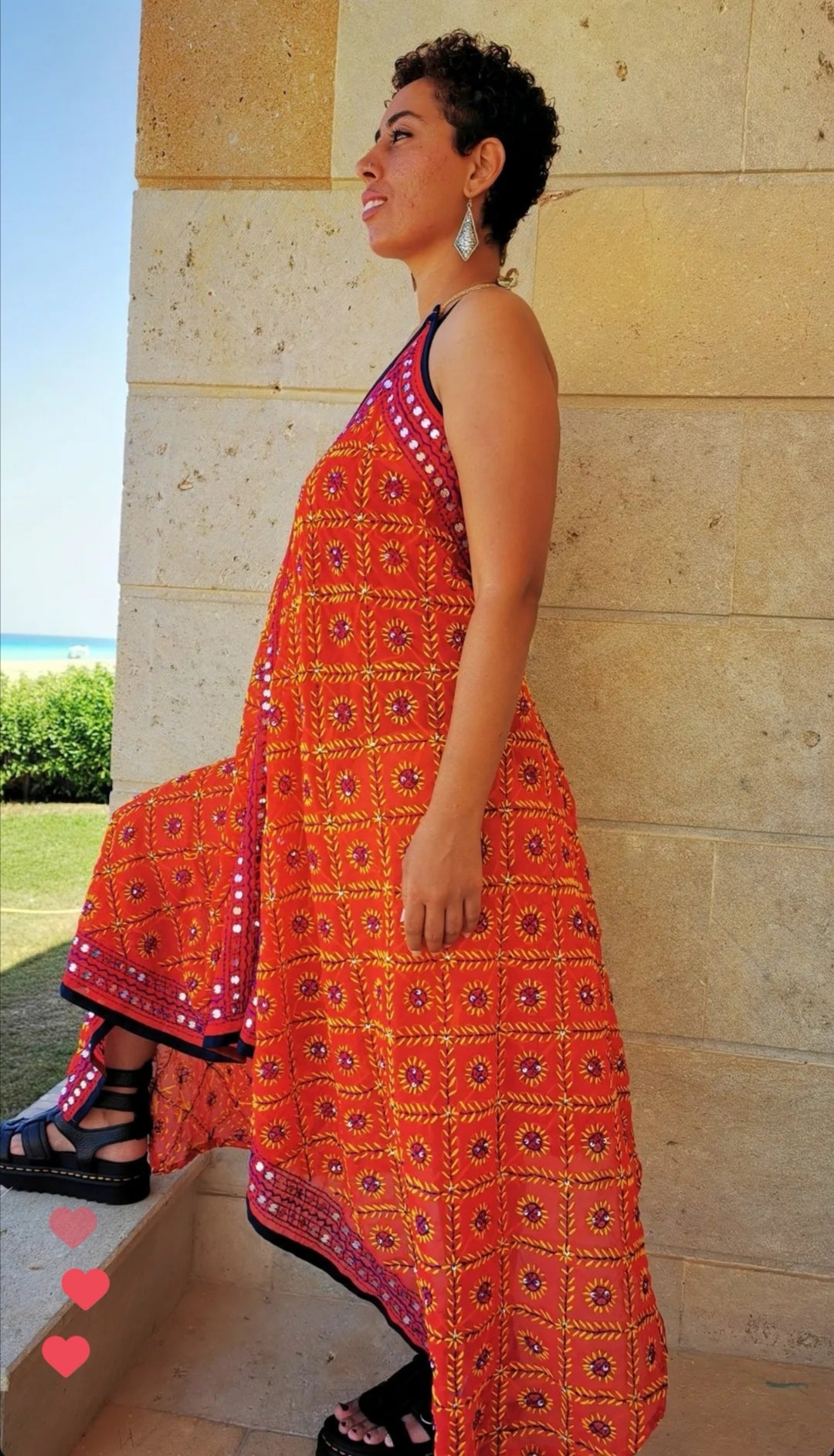 Clementine Backless Embroidered Dress