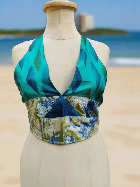 Lucia Backless Silk Top