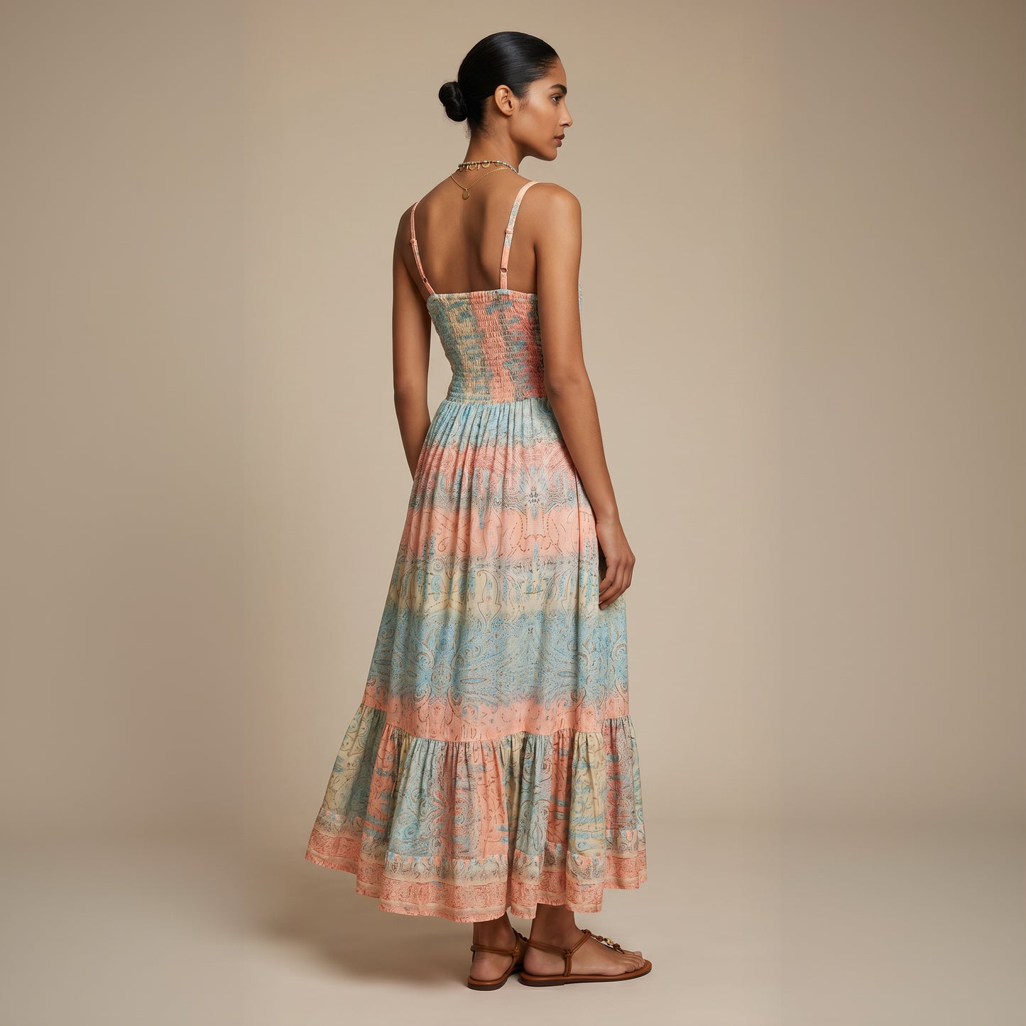 The Aurelia Silk Dress Peach
