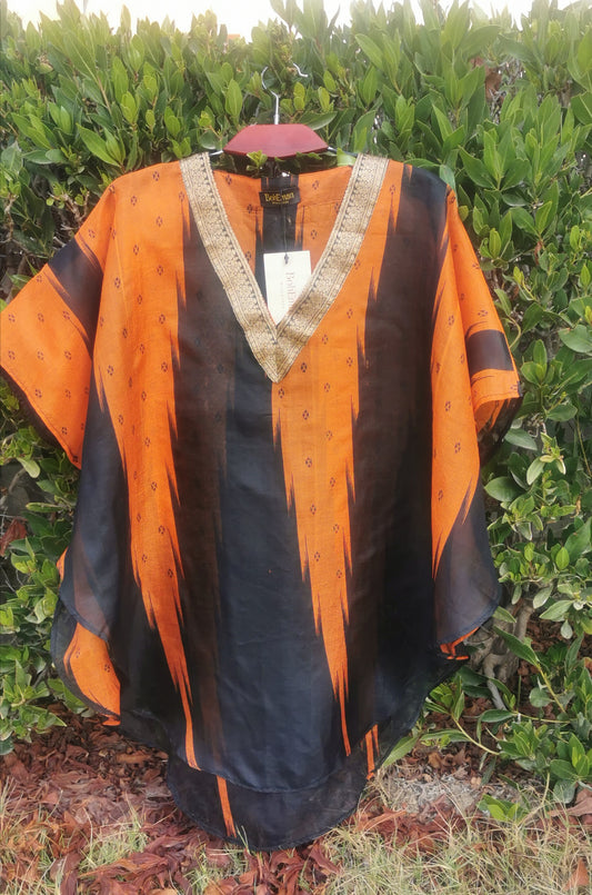 Fire Flame Chiffon Silk Top